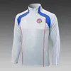 2025/2026 Bayern Munich Half-Pull Training Suit Light Gray Football Shirt 1:1 Thai Quality