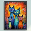 Abstract Cat Painting-11CT Stamped Cross Stitch 40*50cm/15.75*19.69in