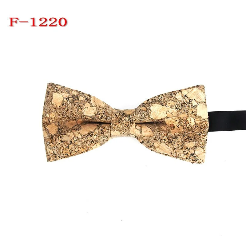 New Bow Tie Male Cork Bow Ties Creative Wood Grain Bow Tie Wedding Groom Host Bowtie Gifts for Men Business Men's Accessories