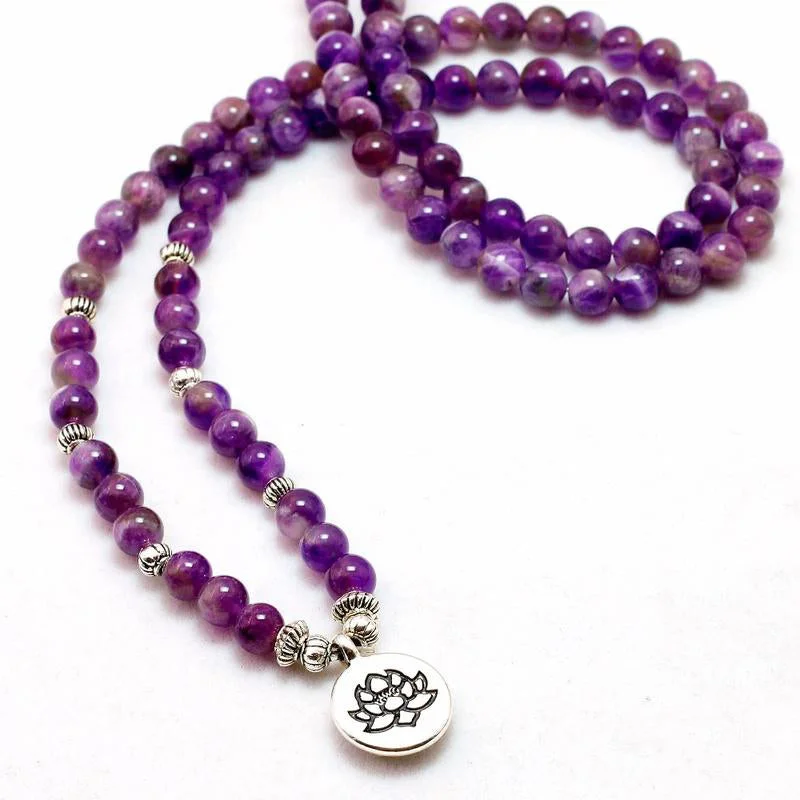 Natural Amethyst Purification Mala Bracelet