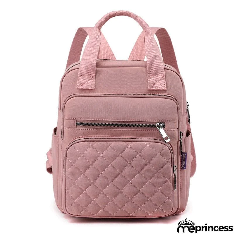 Women's Casual Zipper Travel Small Backpack