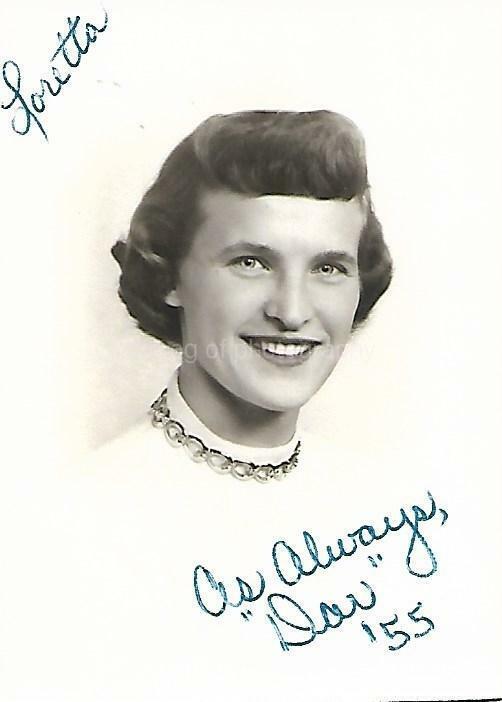 Found Photo Poster painting bw 1950's HIGH SCHOOL GIRL Original Portrait YOUNG WOMAN 15 28 C