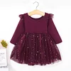 Kid Baby Girl Beautiful Star Appliqued Mesh Princess Dress