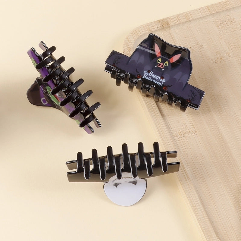 Halloween Funny Women’s Pumpkin Cat Skull PVC Hair Claws