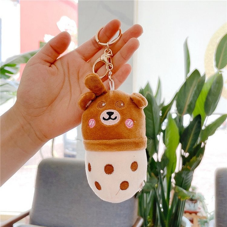Cartoon animal milk tea pendant