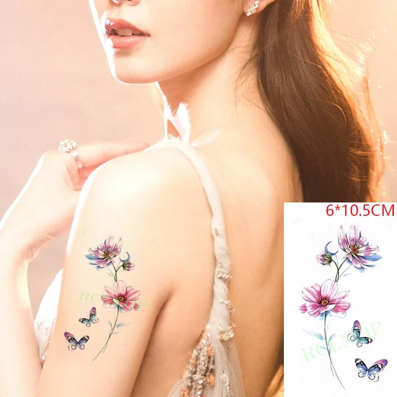 Waterproof Temporary Tattoo Sticker Wings Feather Small Element Fake Tatto Flash Tatoo Hand Arm Chest Art for Kids Men Women