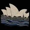 (30x30cm)DIY Landmark Pearl Painting Art With Inner Frame Handmade Pearl Material Art Kit Living Room Decor(Sydney Opera House)