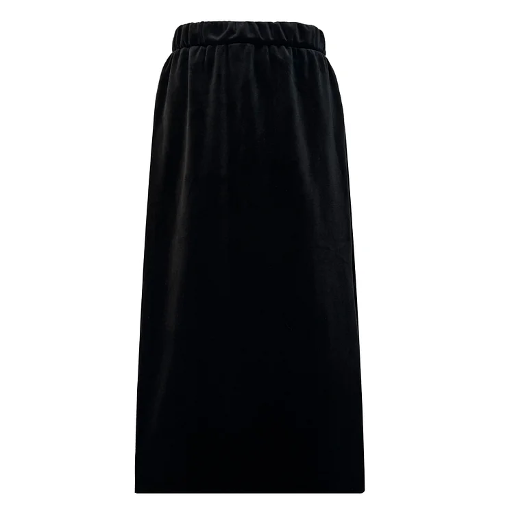 Classic Velvet High Waisted Skirt