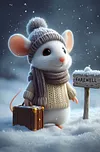 Luxury AB Velvet Diamond Painting Kit - Cute Mouse