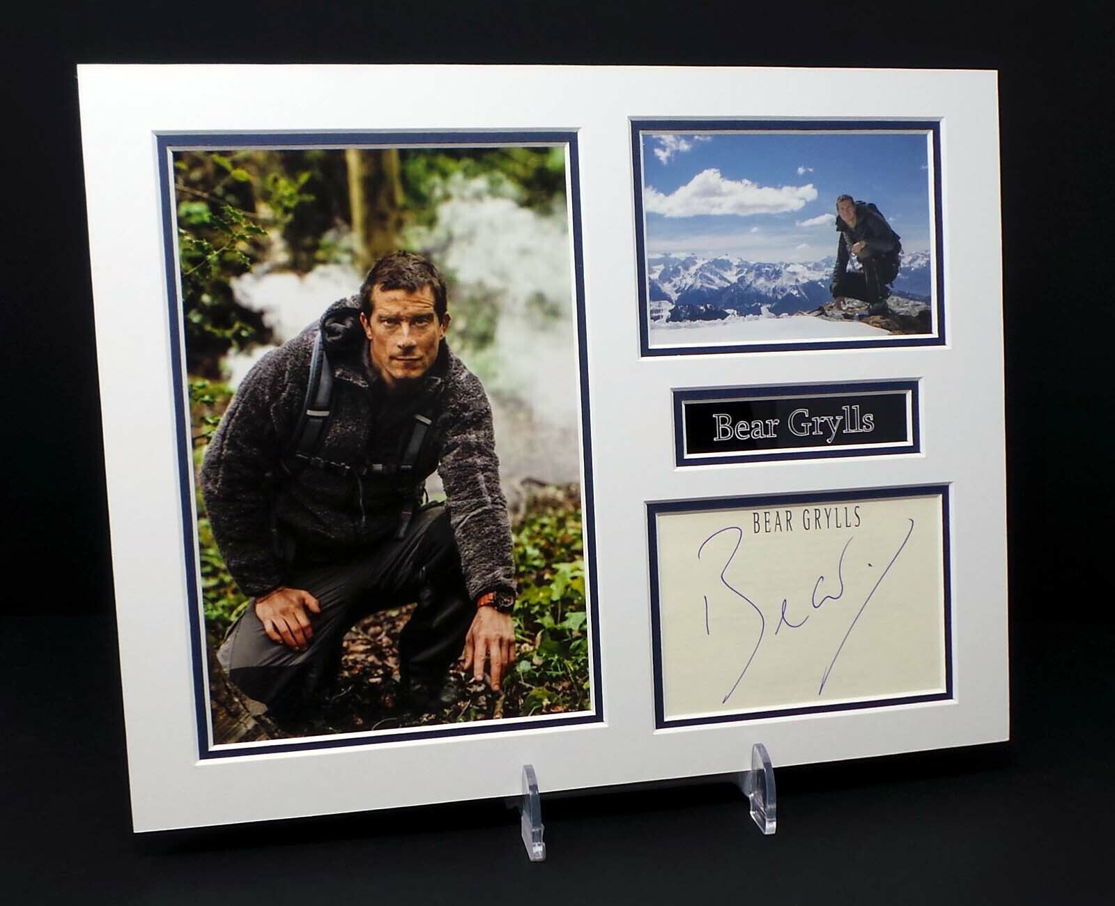 Bear GRYLLS Signed & Mounted Adventurer Climber Photo Poster painting Display AFTAL RD COA