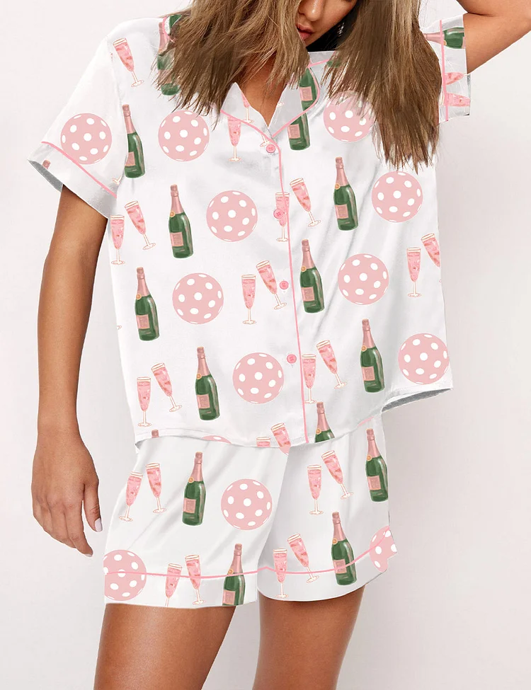 Women's Pickleball Champagne Pajama Set