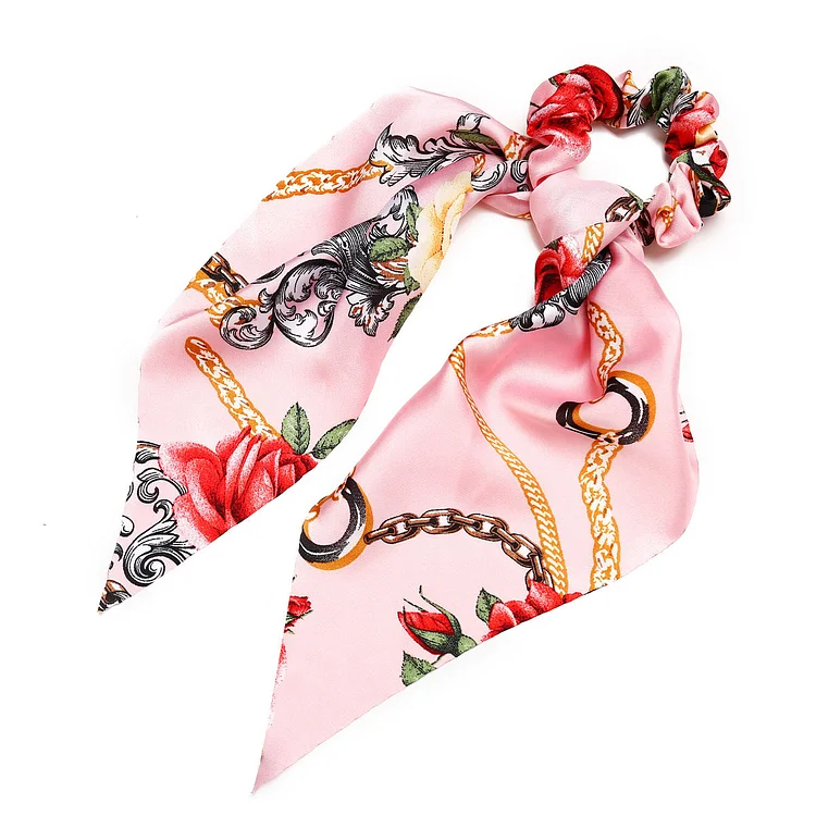 Retro printing imitation silk headband new chain Hairband
