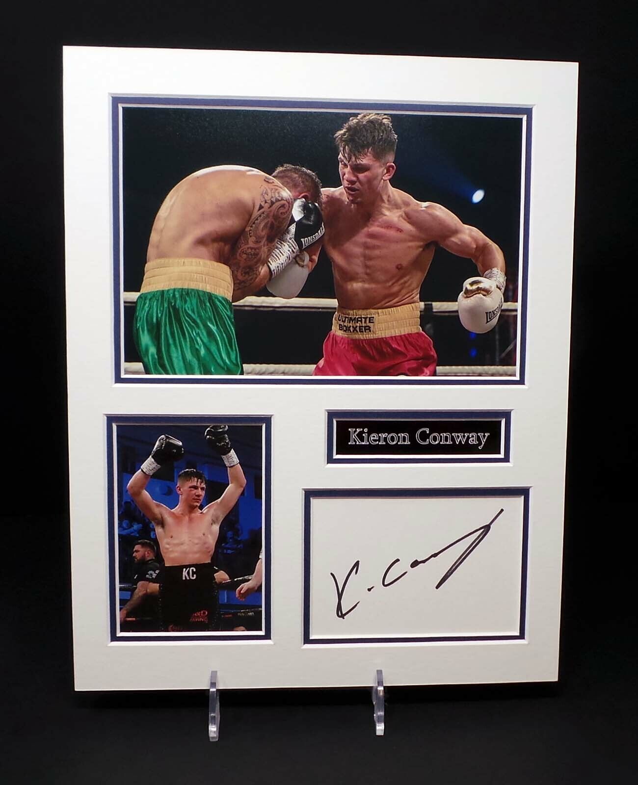 Kieron CONWAY Signed Mounted Photo Poster painting Display 2 AFTAL RD COA Boxing English Boxer