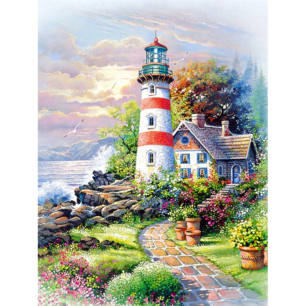 Diamond Painting - Full Round/Square Drill - Lighthouse(30*40 - 50*60cm)
