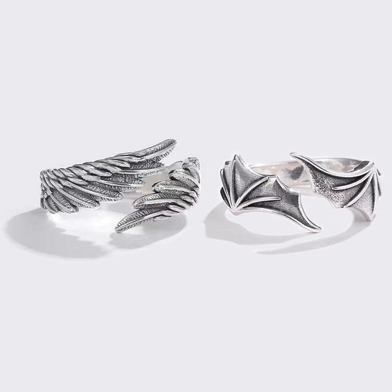 Hip-hop Retro Wings Alloy Asymmetrical Plating Gold Plated Men’s Rings