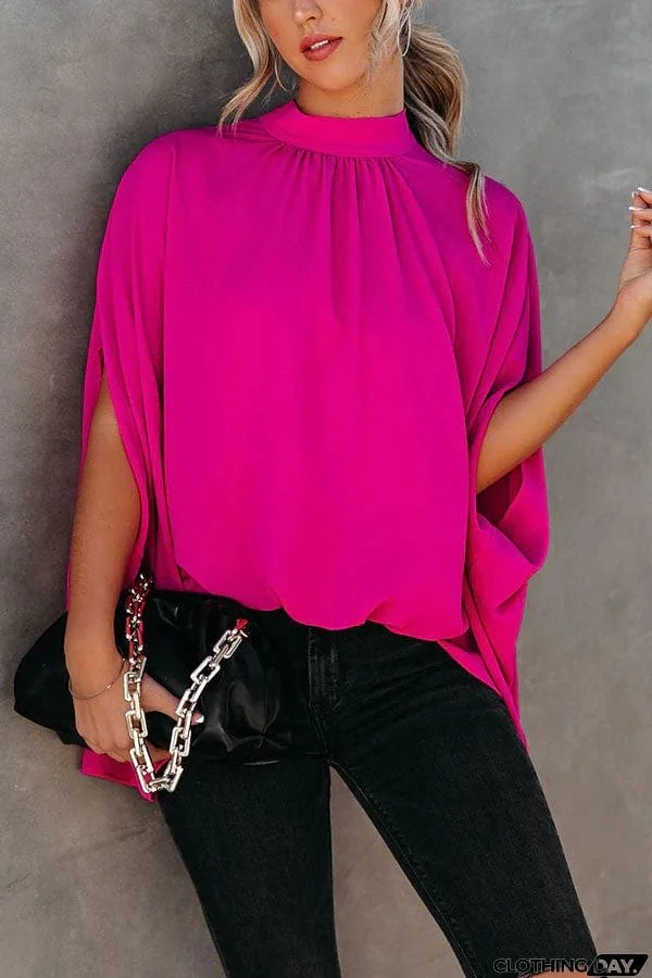 Raisa Relaxed Cape Sleeve Blouse