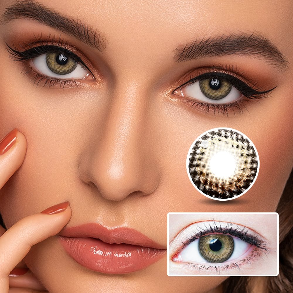 NEBULALENS Milk Tea Brown Yearly Prescription Colored Contact Lenses NEBULALENS