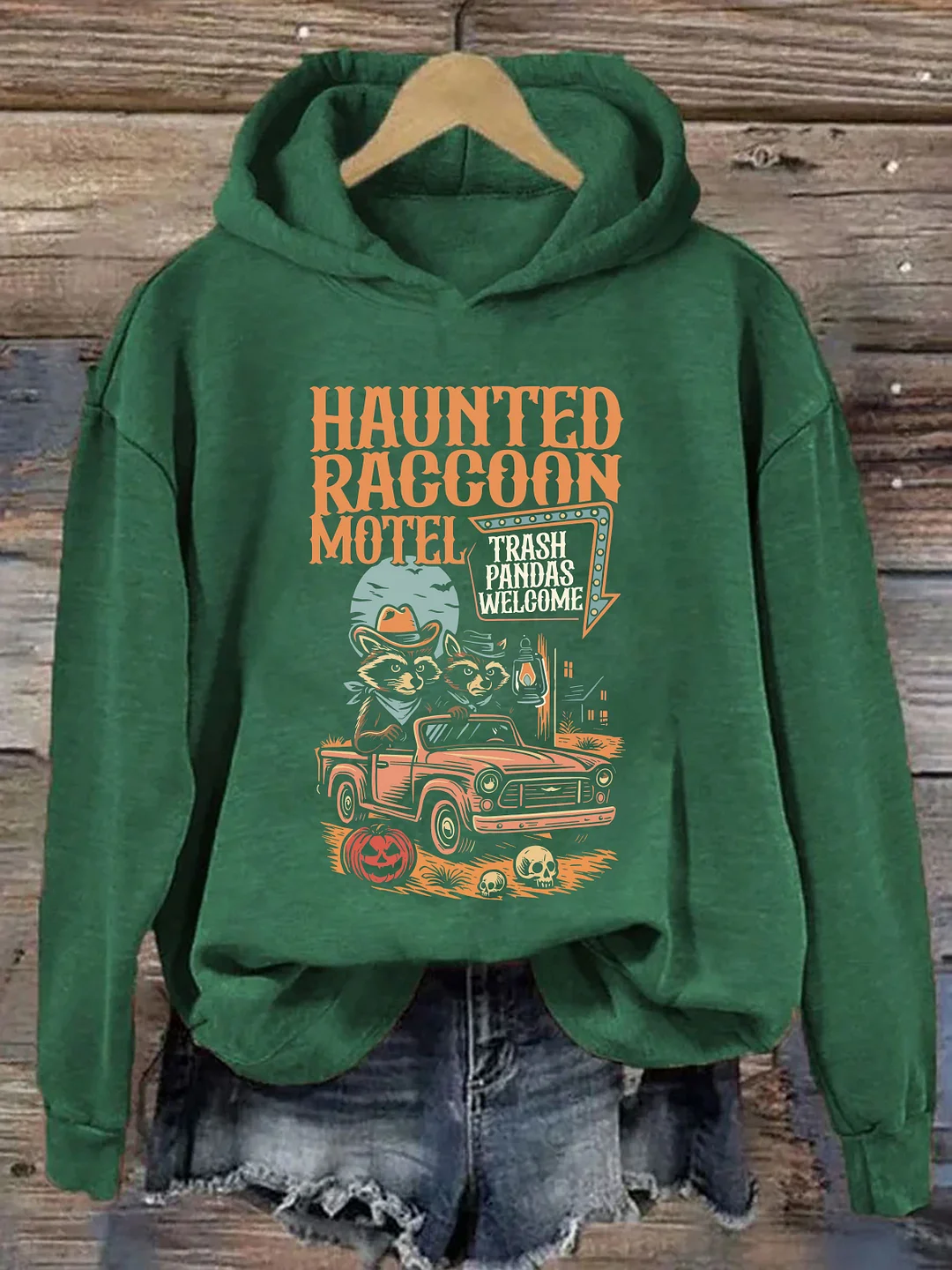Haunted Raccoon Motel Hoodie