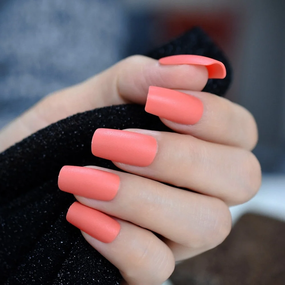 Gorgeous Cream False Nails Long Iridescent Matte Fake Nails Frost Art Design DIY Full Free Artificial False Nails 24-Nail Inspo