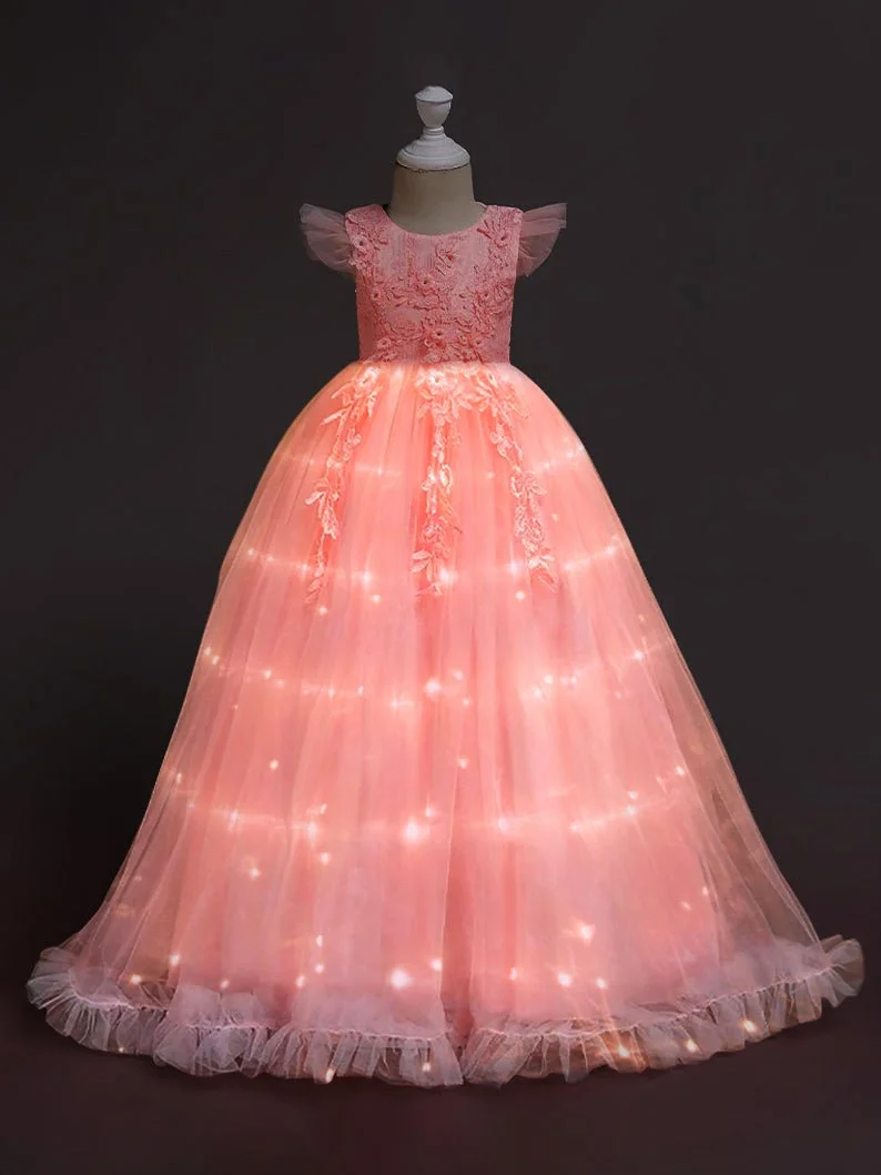 Light UP Dance Gown Bridesmaid Wedding Pageant