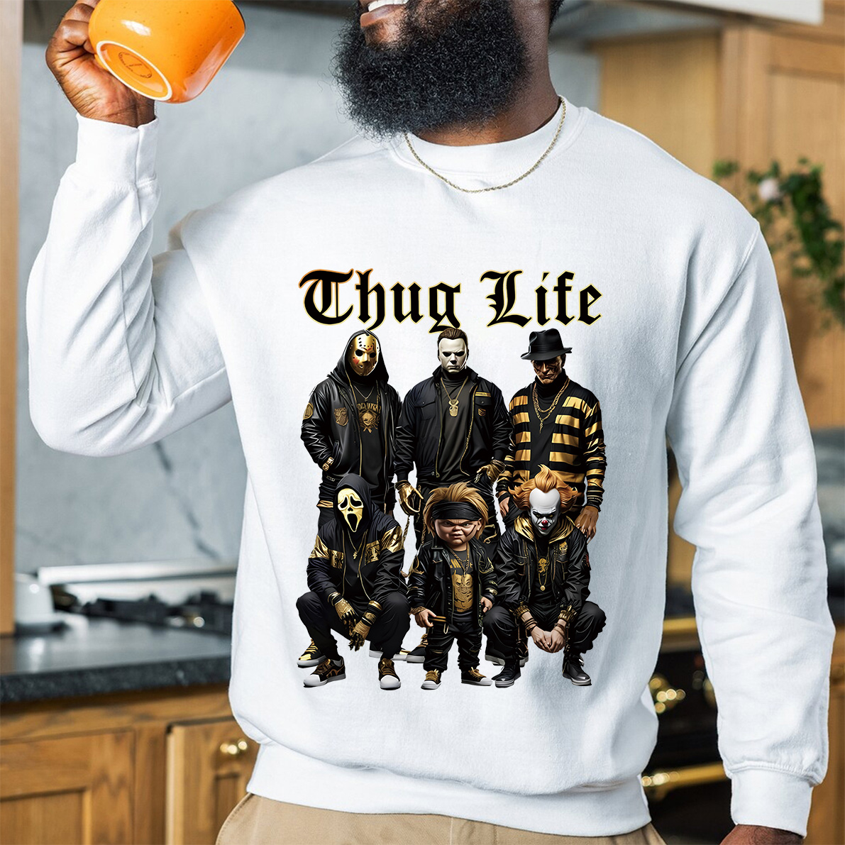 Loveyoufancy Horror Movie Halloween Shirt Gold style