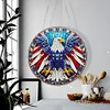 5D Diamond Painting Double Sided Effect  Stained Glass Panel Decorative Home Garden Decoration Hanging Kit(Eagle)