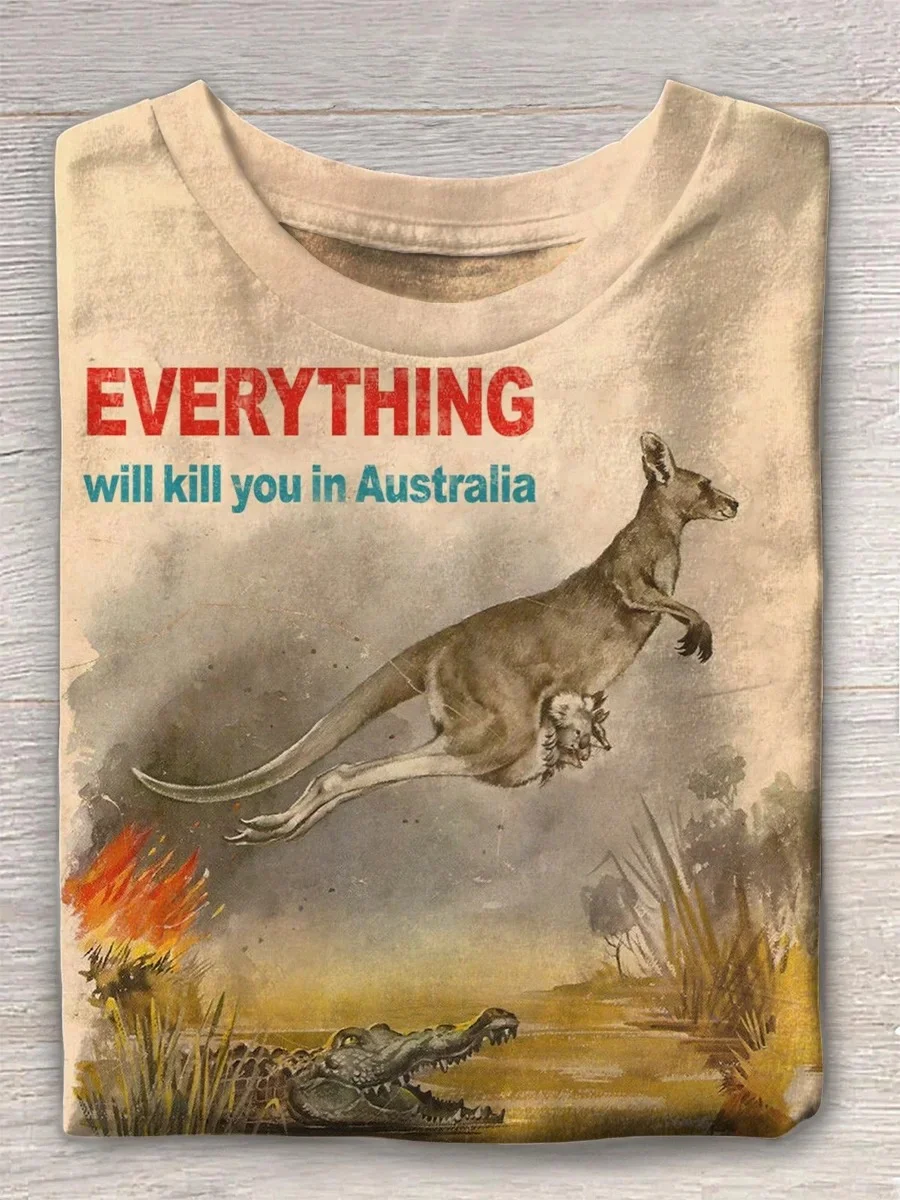 Eagerlys  Everything Will Kill You in Australia Art Print T-shirt Eagerlys