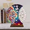 Diamond Painting Wooden Lion Moon Perpetual Calendar