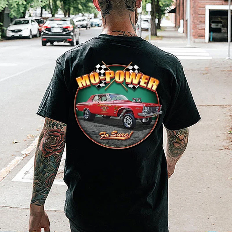 MO-POWER Classic Car Print Men's T-shirt