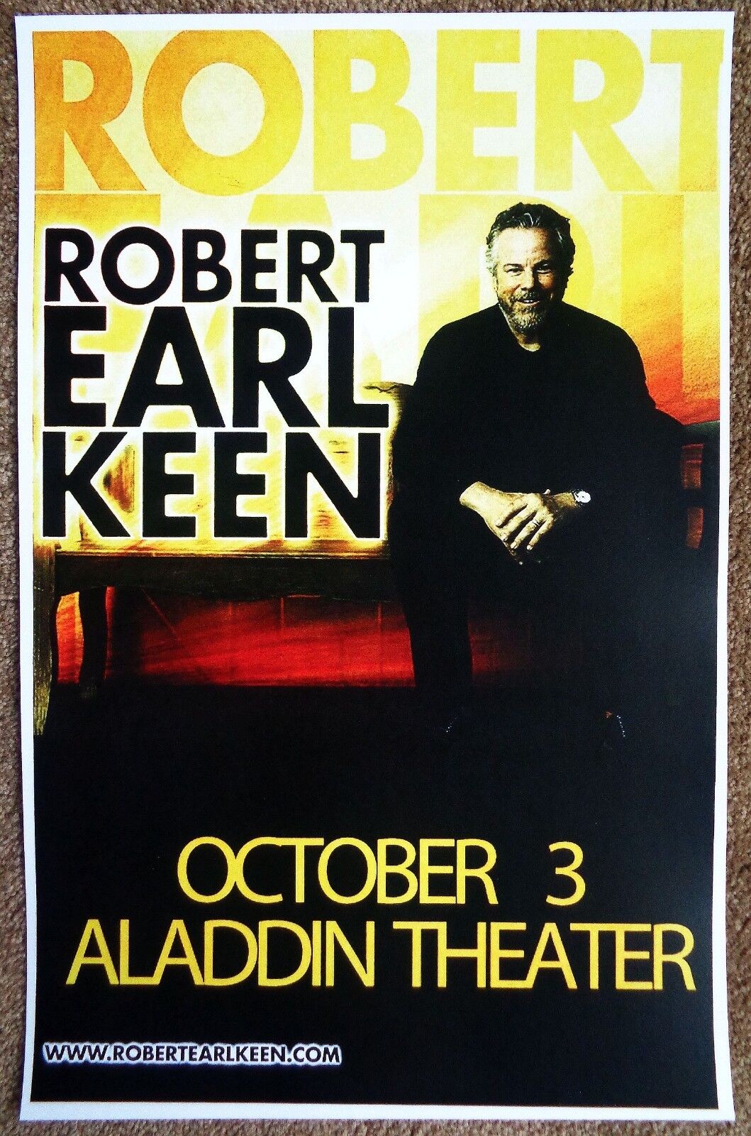 ROBERT EARL KEEN 2013 Gig POSTER Portland Oregon Concert