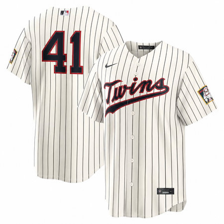 Men's Minnesota Twins #41 Joe Ryan Nike Cream 2026 Field of Dreams Stadium Jersey