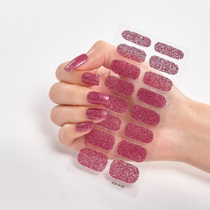 Churchf For Nails Nail Art Stickers 2020 Minimalist Design Glitter Series Powder Sequins Women Salon Self Adhesive Nail Sticker-Nail Inspo-Outfit Ideas