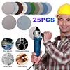 25Pcs 5 Inch Wet Dry Sanding Disc 1000-5000 Grit Hook and Loops Sandpaper Pads