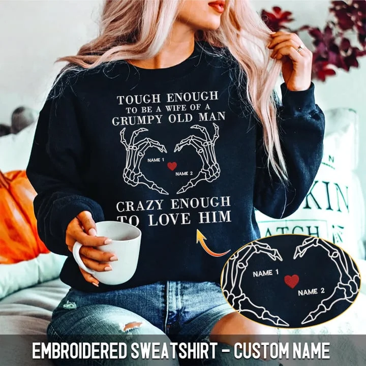 To Love Him - Custom Name Sweatshirt - Couple Hoodie