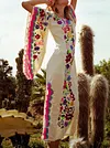 Vintage Colorful Printed Maxi Dress
