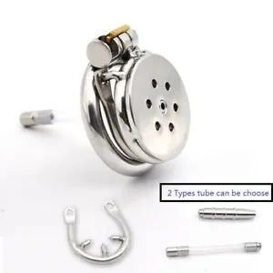 pornhint Pornhint HOT Male Stainless Steel Bondage Chastity Device with Spiked Ring Chastity Cage