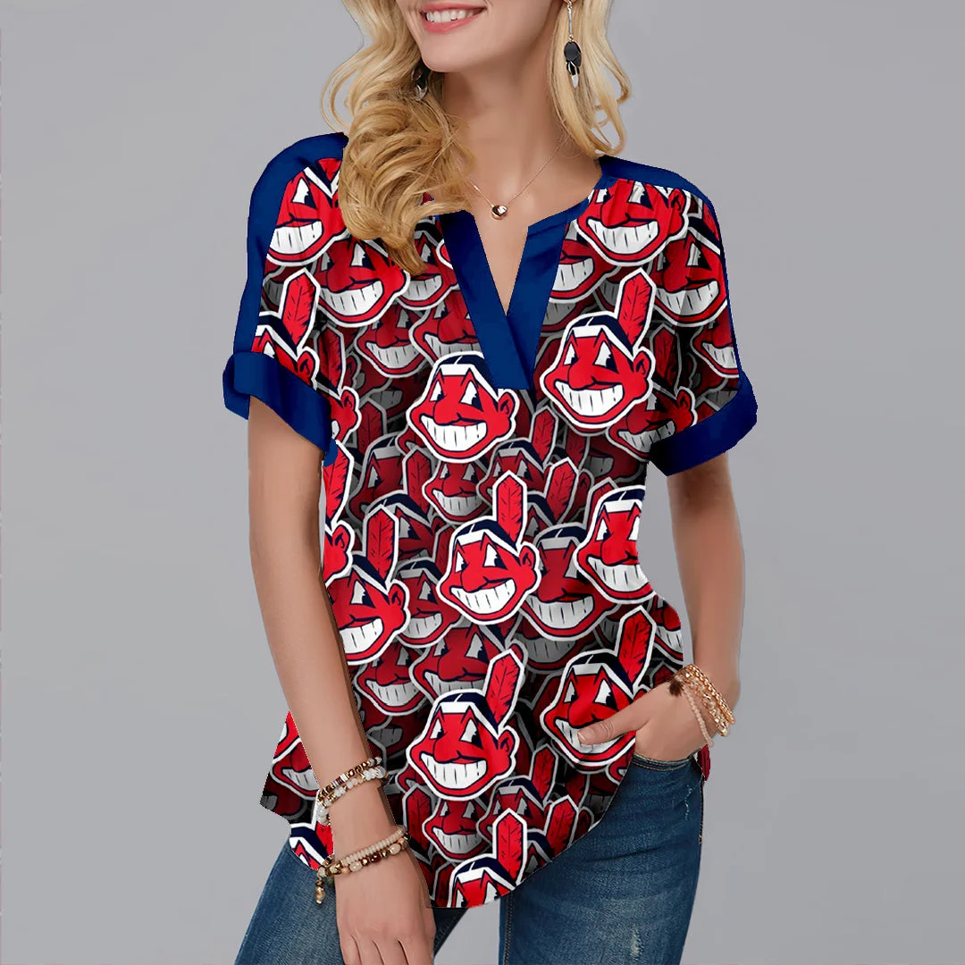 New Fashion Short Sleeve V Neck Shirt
