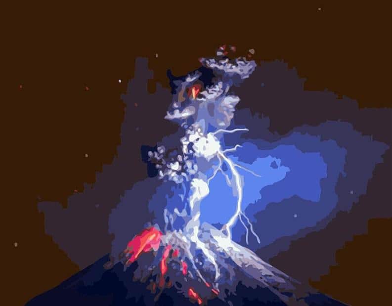 

Active Volcano – Paint By Numbers - 40*50CM, 501 Original
