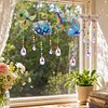 5PCS-2 5D DIY Diamond Painting Wind Chimes Suncatcher Kit Double Sided Diamond Art Kits Suncatcher with Crystal Pendant for Home Wall Window Decor Adults DIY Art Craft