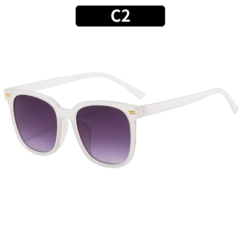Casual Minimalist Solid Color Ac Square Full Frame Women’s Sunglasses