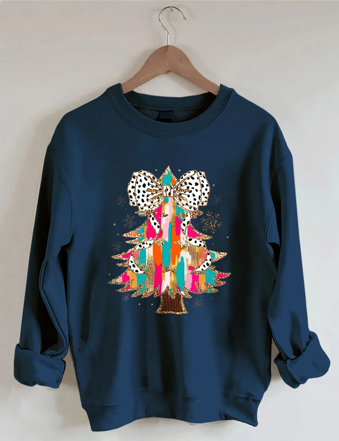 Coquette Glitter Christmas Tree Sweatshirt