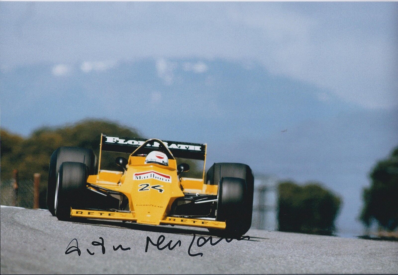 Arturo MERZARIO SIGNED FORD Cosworth Spanish GP 12x8 Photo Poster painting AFTAL COA Autograph