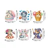 (US Only)6Pcs DIY Cats Diamond Painting Magnets Kit Diamond Painting Fridge Magnets