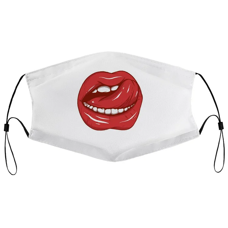 Face Mask with Pocket Mouth Mask Red  customized, personalized, gift