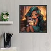 Diamond Painting -DIY Round Drill Green Hair Girl