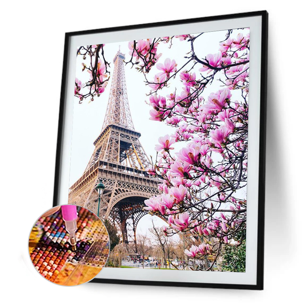 

(Multi-Size) Eiffel Tower Blooming - Round/Square Drill Diamond Painting - 30*40CM, Square diamond 30*40cm, 501 Original