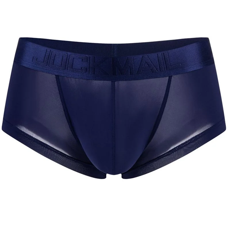 Aonga Men  Underwear Ice Silk transparent Mesh Homme Breathable Cuecas Masculinas Calzoncillos Hombre Slip Boxershorts aonga