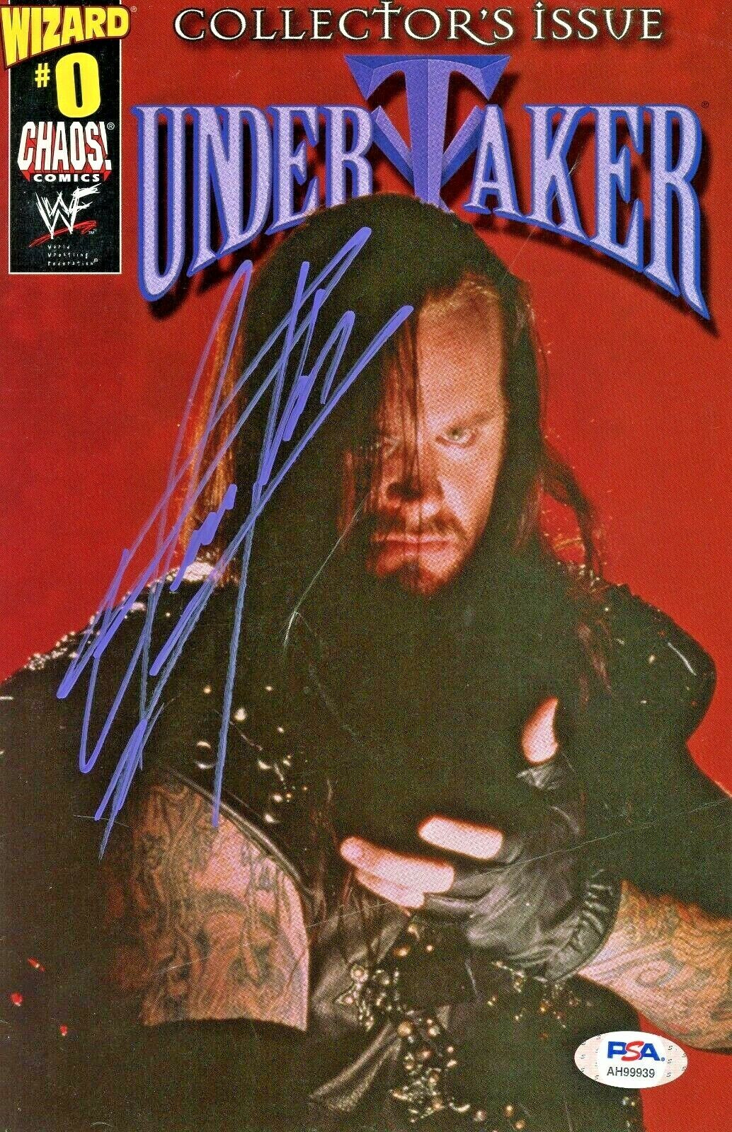 WWE THE UNDERTAKER HAND SIGNED AUTOGRAPHED COMIC BOOK WITH PSA DNA COA RIP 1