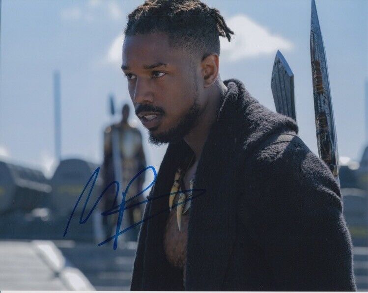 Michael B. Jordan (Black Panther) signed 8x10 Photo Poster painting