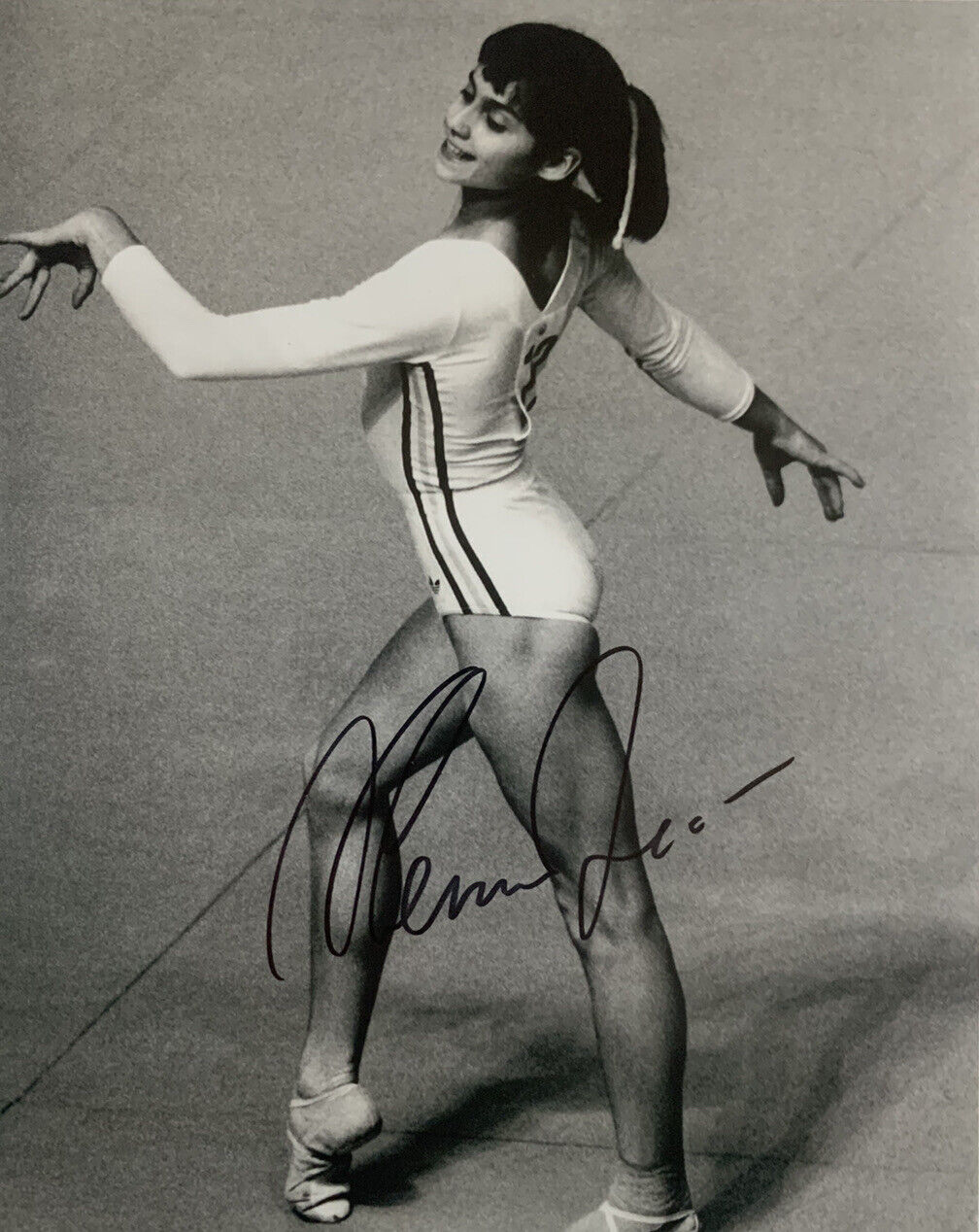NADIA COMANECI HAND SIGNED 8x10 Photo Poster painting OLYMPIC GOLD MEDALIST GYMNAST AUTO COA